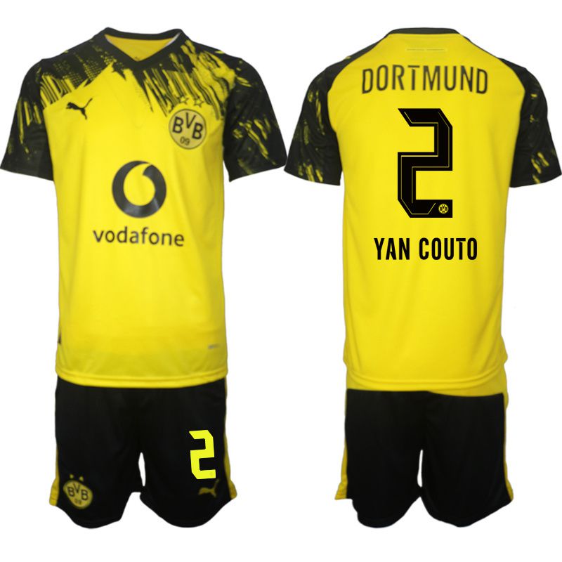 Men 2025-2026 Club Borussia Dortmund home Yellow #2 Soccer Jersey->customized soccer jersey->Custom Jersey
